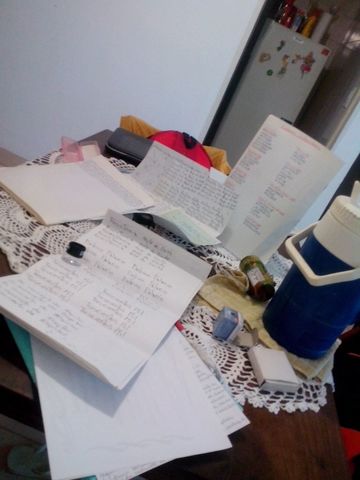 Lugar de estudio con mi compañera