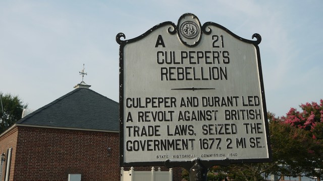 The popular party begins Culpeper's rebellion