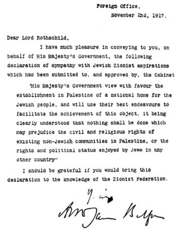 The Balfour Declaration