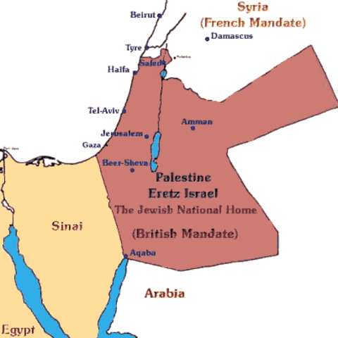 British recieve Palestine as a Mandate