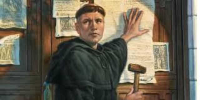 Martin Luther nailed the 95 Theses to the Catholic Church door