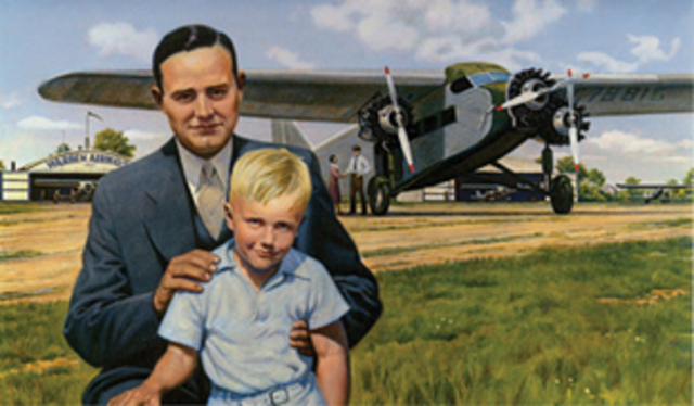 Neil Armstrong's first plane ride