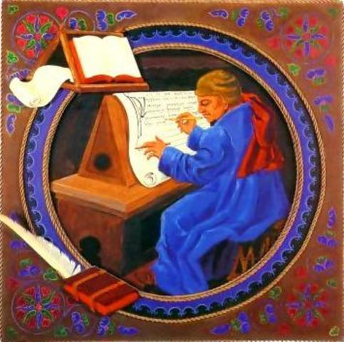 789 d.C- CARLOMAGNO ENCARGA A ALCUINO NUEVO ESTILO COPIA MANUSCRITA