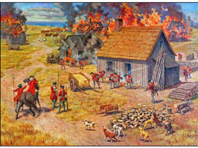 Britian attacks Acadia