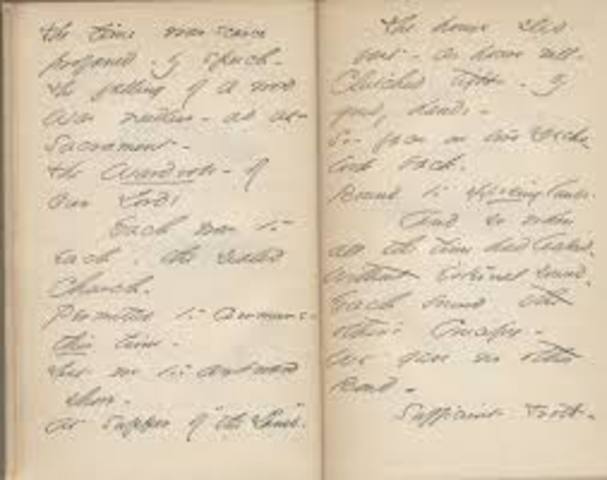 Dickson's first poem was published.