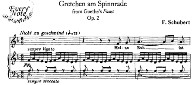 He composed 'Gretchen am Spinnrade'