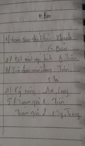 Chia người đứng trạm & Đi tiền trạm