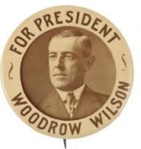 Woodrow Wilson reelceted as president