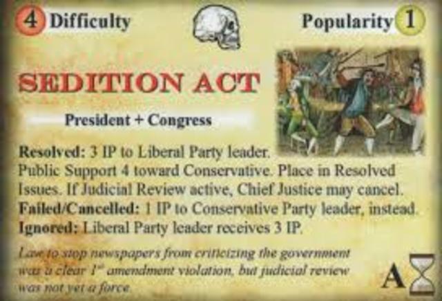 Congress passes the Sedition Act