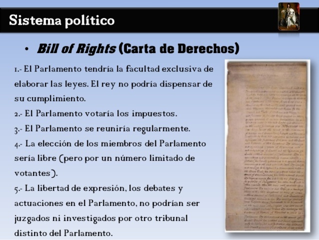 La carta de Derechos Bill of Rights