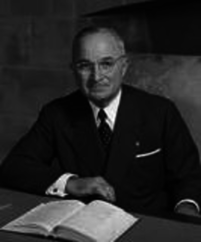 Harry S. Truman becomes president