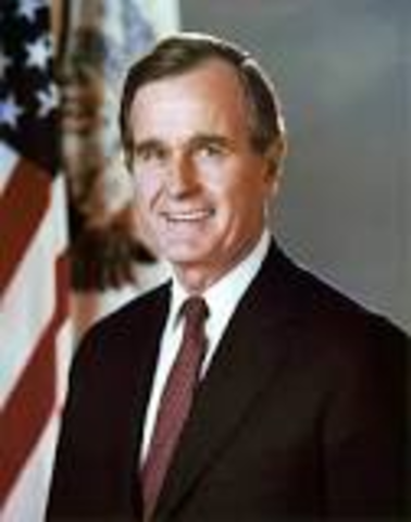 George Herbert Walker Bush becomes president