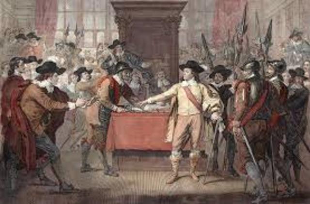 Led troops into the House of Commons to arrest its most radical leaders.