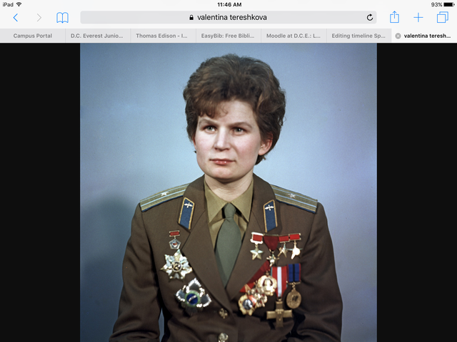 First woman in space.