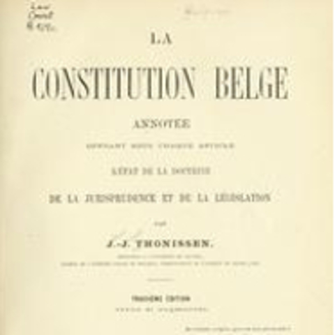 Acceptance of the Belgium Constitution