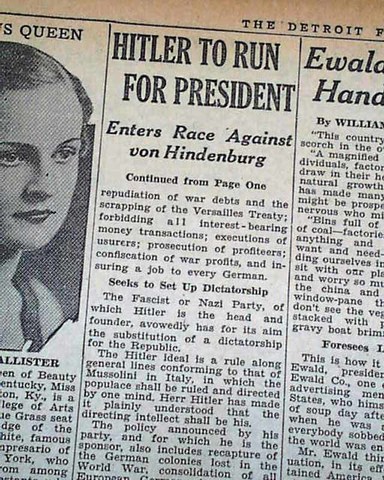 Hitler runs for president