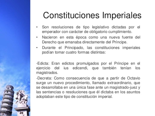 Las Constituciones Imperiales