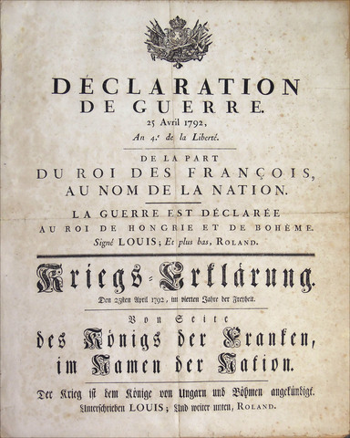 Déclaration de guerre à l'Autriche