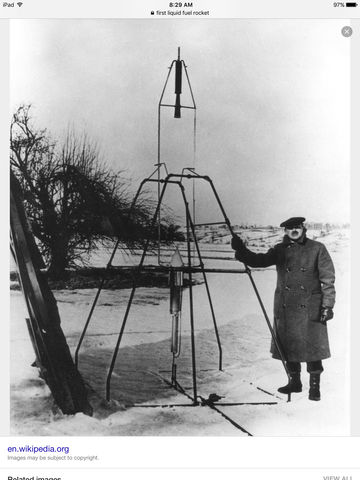 First liquid fuel rocket
