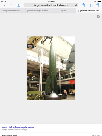 Germans first liquid fueled rocket