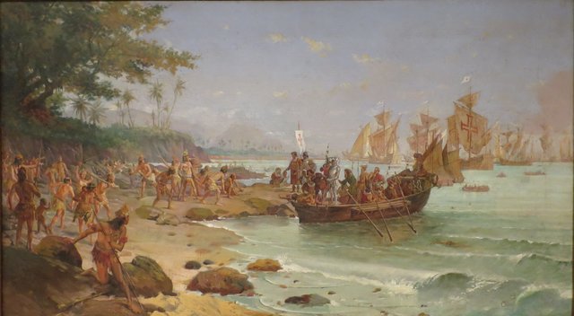Portuguese landed in Brazil