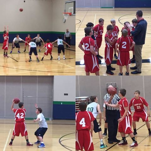 First Basketball game for school.