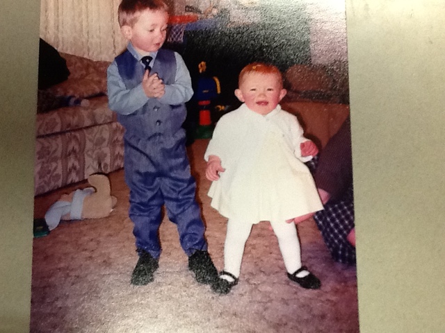 First Easter and around the time of my first steps.