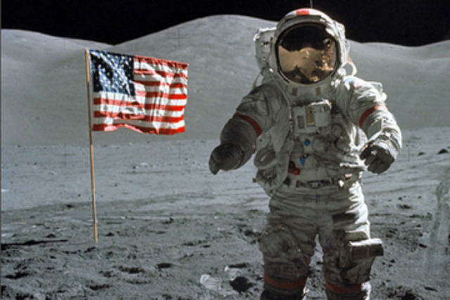 First human on the moon