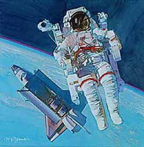 First Unteathered Spacewalk