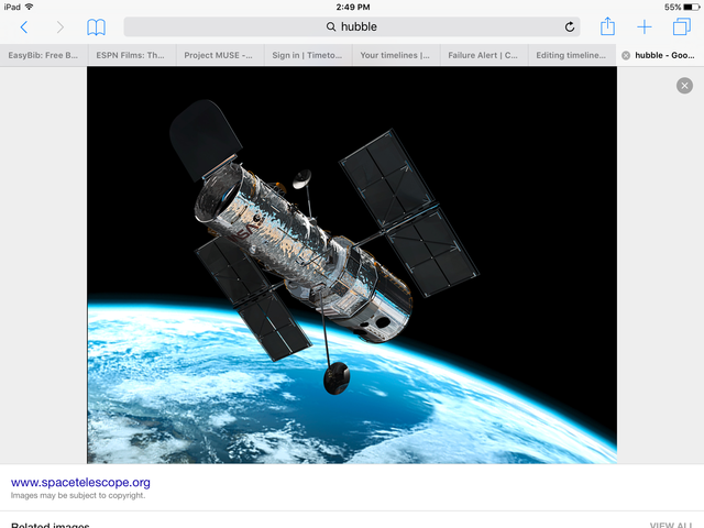 Hubble first telescope in space