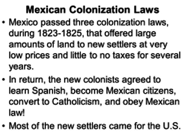 Mexican Colonization Law of 1824