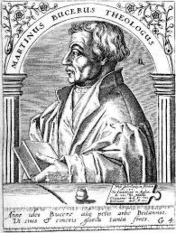 John Calvin was burned at thes stake for being a heretic.