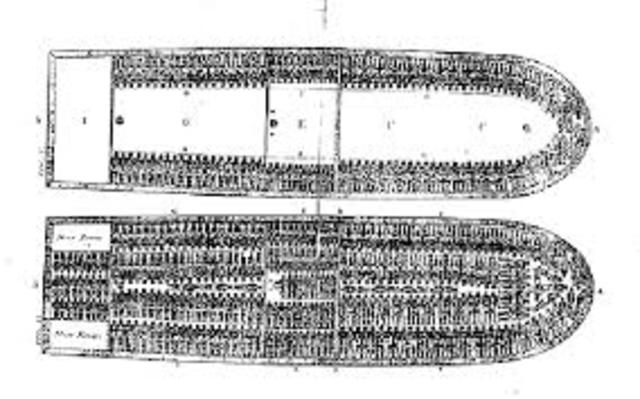 slaves was shipped along the middle passage