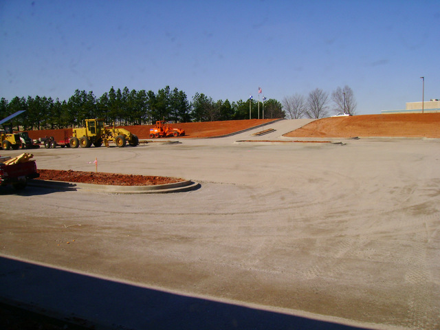 Parking lot nears completion