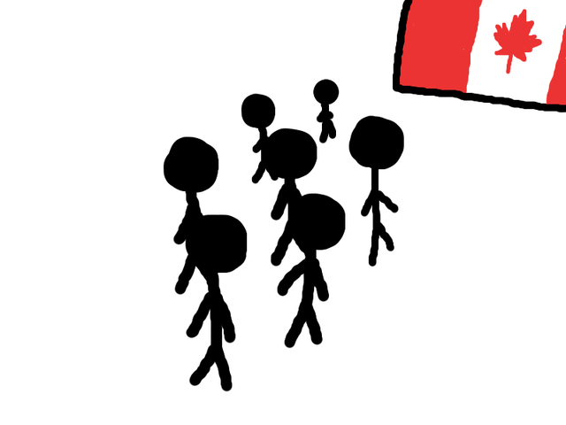 Arrival in Canada from the "Railroad"