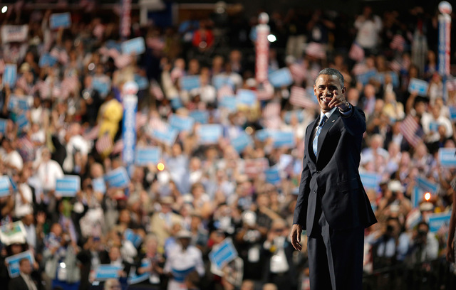 President Obama accepts the Democratic party nomination