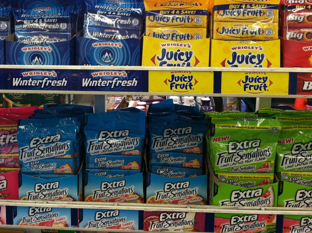 first gum sold in a drug store