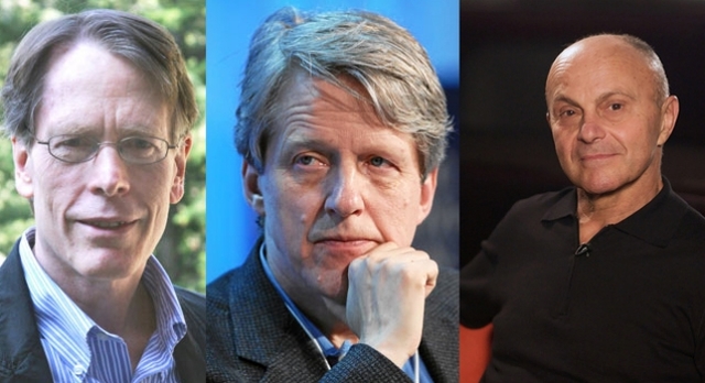 Lars Peter Hansen, Eugene Fama y Robert J. Shiller