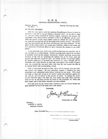 Letter to veteran's father from Captain W. F. Lent,