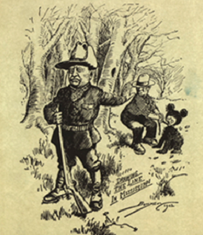 Encounters bear cub while hunting