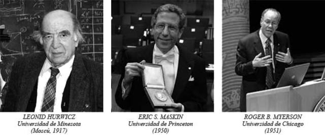Leonid Hurwicz, Eric Maskin y Roger B. Myerson.