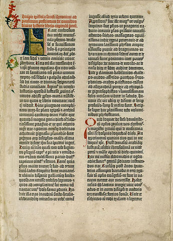 Gutenberg Bible printed