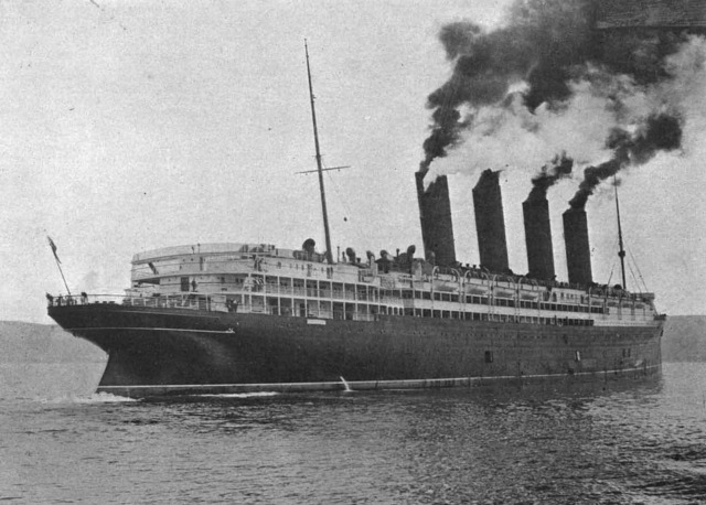 British Ship "Lusitania" Sinks