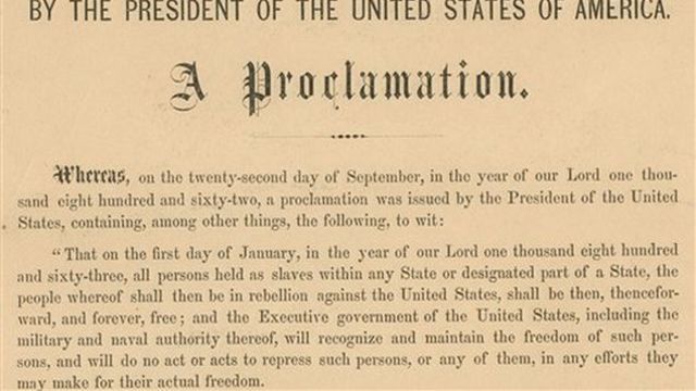 Proclamación de la emancipación