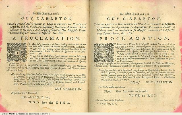 Documents Acts & Treaties: Quebec Act