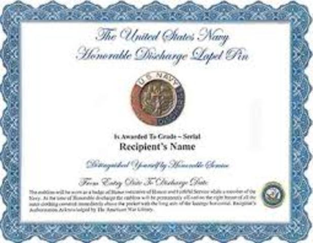 Background/Honorable Discharge of Buckles