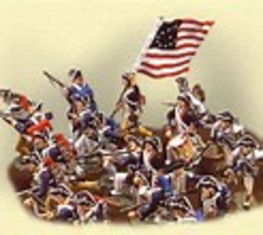 The British march to Concord