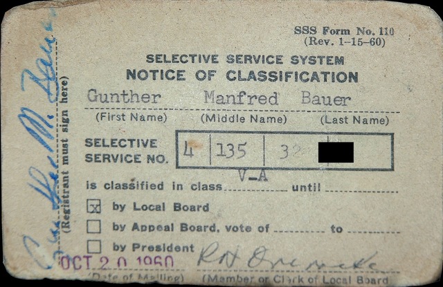 Amendment to the Selective Service Act