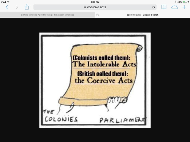 (Historical) Coercive Acts