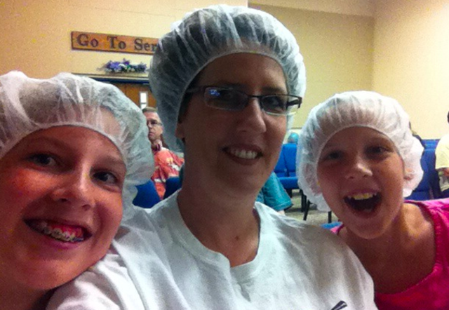 Packing Food For The Salvation Army